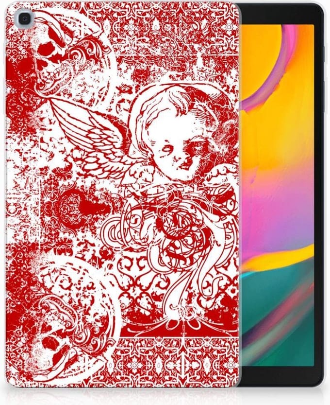 Tablet BackCover Samsung Galaxy Tab A 10.1 (2019) Angel Skull Rood