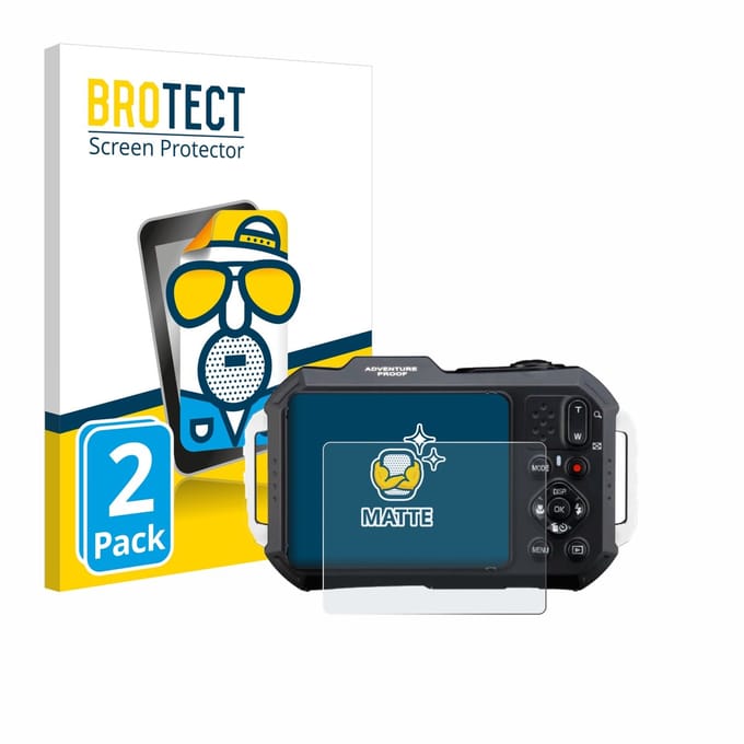 BROTECT - Screenprotector voor Ricoh Pentax WG-1000 - Folie Beschermfolie matte 2 Stuks