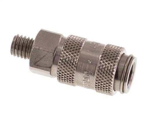 RVS DN 2.7 (Micro) Luchtkoppeling Snelkoppeling M5 Buitendraad - CLS2-M-S-5