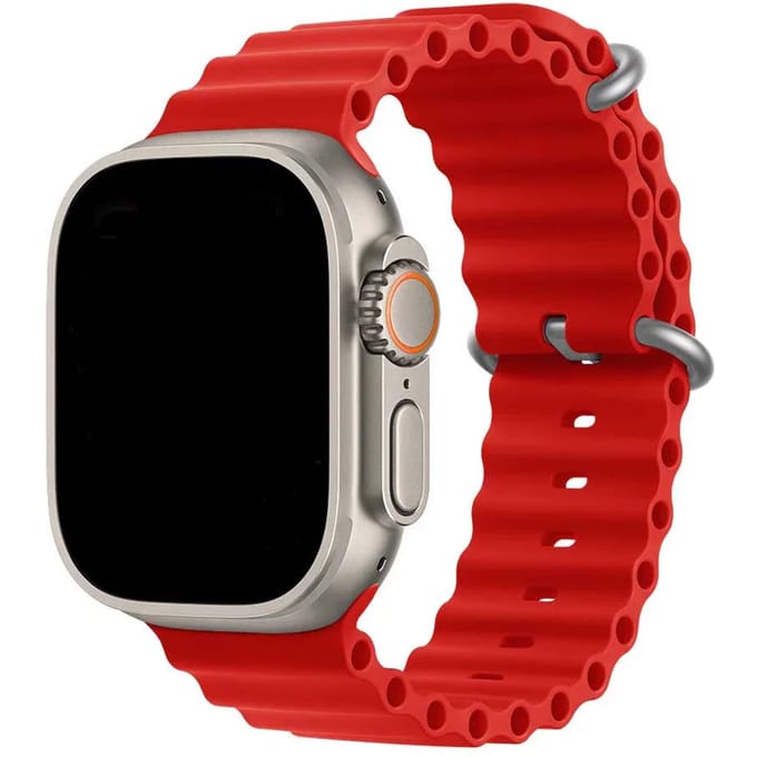 2+1 | Apple Watch Bandje Ocean - Siliconen - Rood