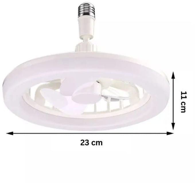 Plafondventilator met LED Verlichting - 3 Snelheden - 360° Roterend - Met afstandsbediening - Wit