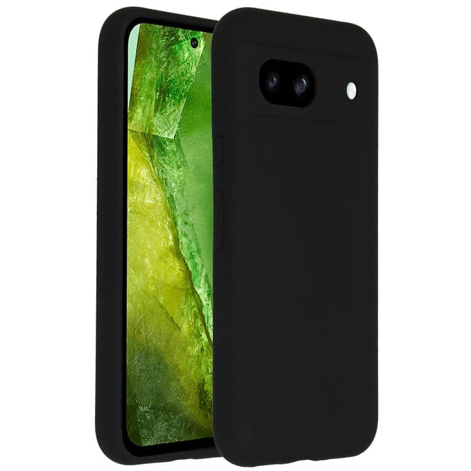 Accezz Hoesje - Geschikt voor Google Pixel 8a - Liquid Silicone Backcover - Zwart