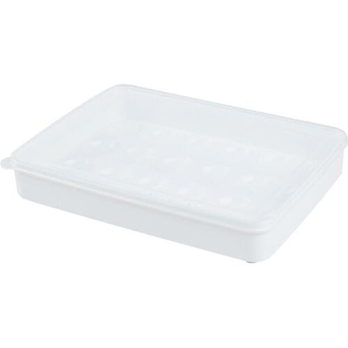 JORDAN&JUDY transparante eieropbergdoos, 24-vaks eiercontainer, vershoudend, rechthoekige voedselopbergdoos, dumplingdoos, 3-pack