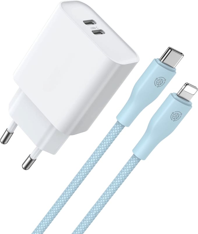 Oplaadstekker geschikt voor iPhone 14 / iPhone 13 / iPhone 12 / iPhone 11 - Usb-C Oplader - 35w Snellader - 1 Meter