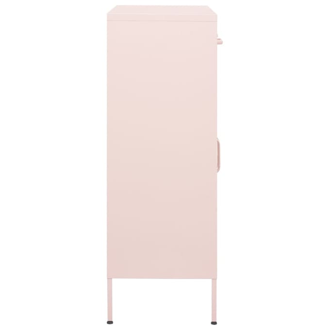vidaXL - Opbergkast - 80x35x101,5 - cm - staal - roze