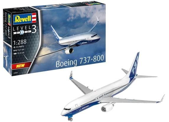 Revell Modelbouwpakket Vliegtuigen - 03809 Vliegtuig Boeing 737-800 Plastic - 1:288 - Modelbouw