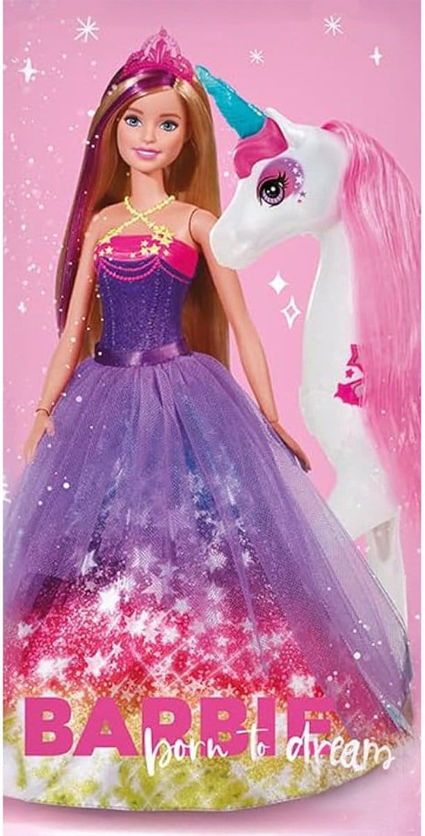 Barbie Strandlaken - 70x140 cm - Roze