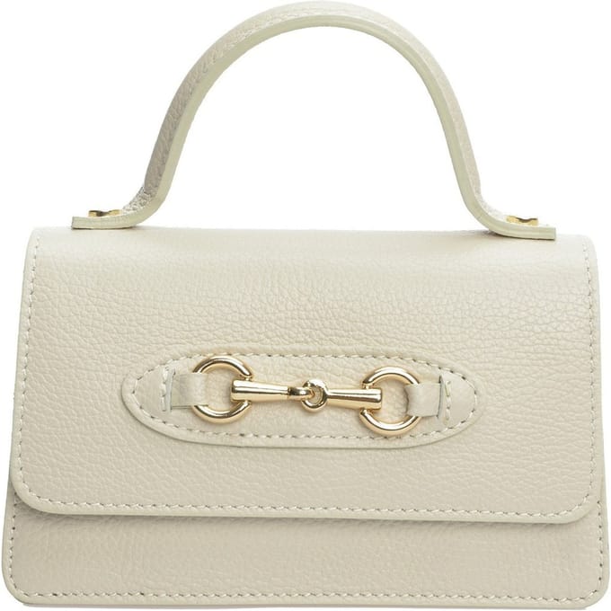 Isabella Rhea Beige Rundleer Tas