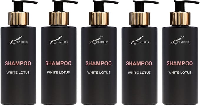 Shampoo White Lotus 300 ml - gouden pomp - 5 stuks