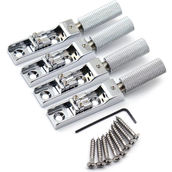 1 Set 4 Snaars Bas Headless Brug Enkele Split Stijl Brug gray