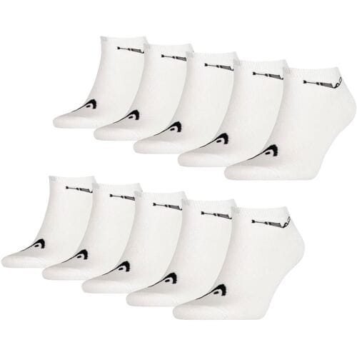 HEAD Sneaker Sokken - 10 paar sneakersokken - Unisex - Wit - Maat 35/38