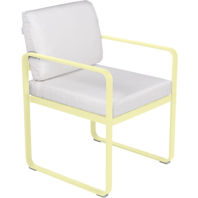 Fermob BELLEVIE fauteuil voor de eethoek - A6 citroensorbet - 81 witgrijs