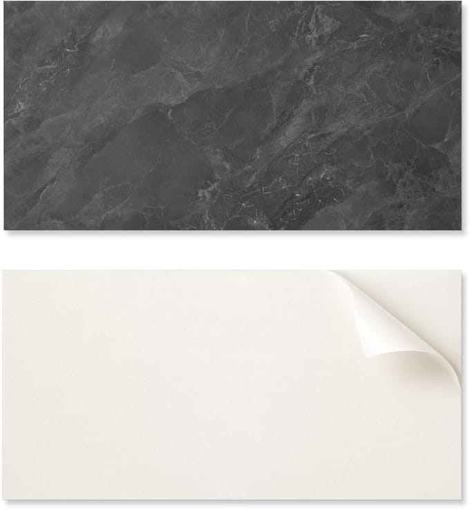Wandtegels met PVC-afbeeldingen en natuursteenstructuur, 10x40x20 cm