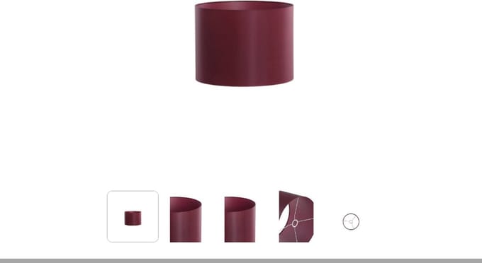 Kap - rood - IMANI - textiel - Ø 25cm - E27 - 2225980 - Light & Living
