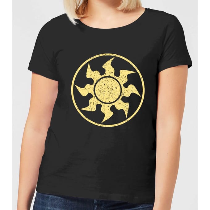 Magic The Gathering White Mana Dames T-shirt - Zwart - S