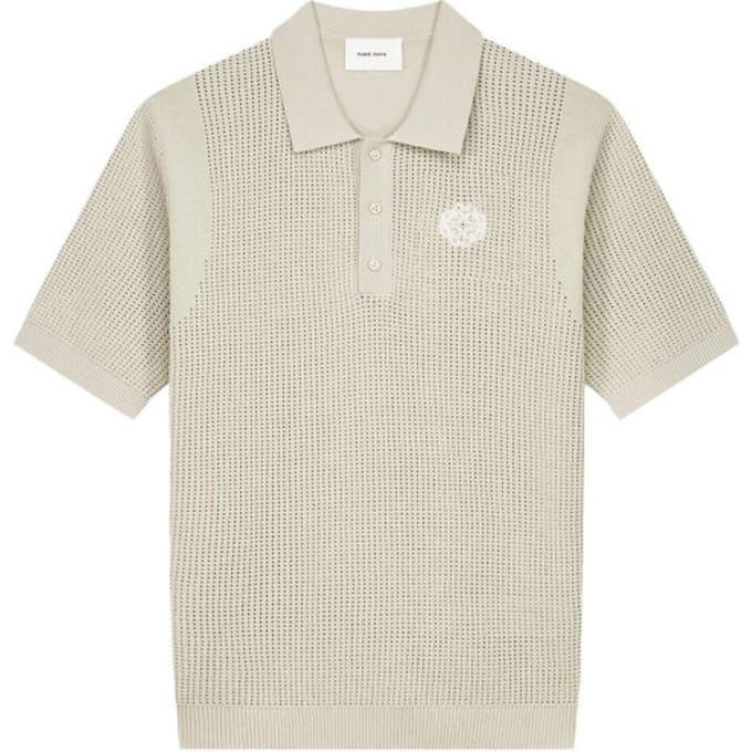 Pure Path Openwork Knitted Polo