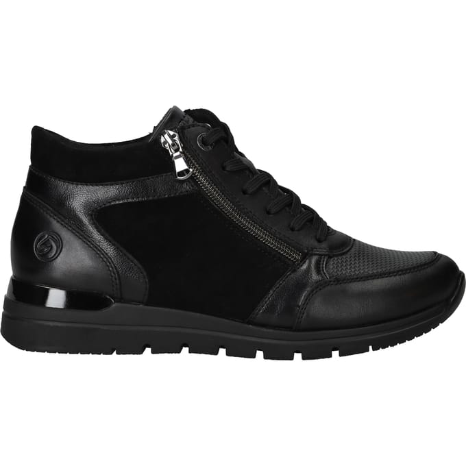Remonte Dames Veterboot - R6776-02 Zwart - Maat 36
