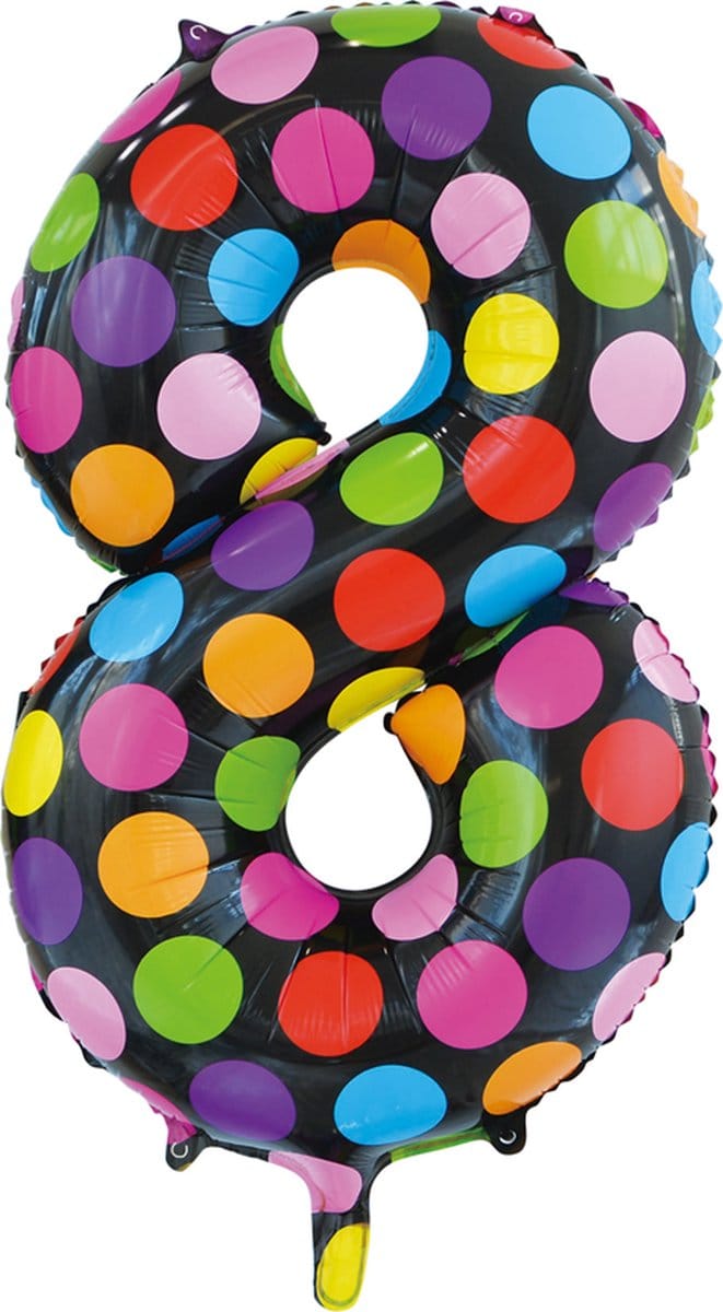 Folieballon 34" nmr. 8 - Stippen