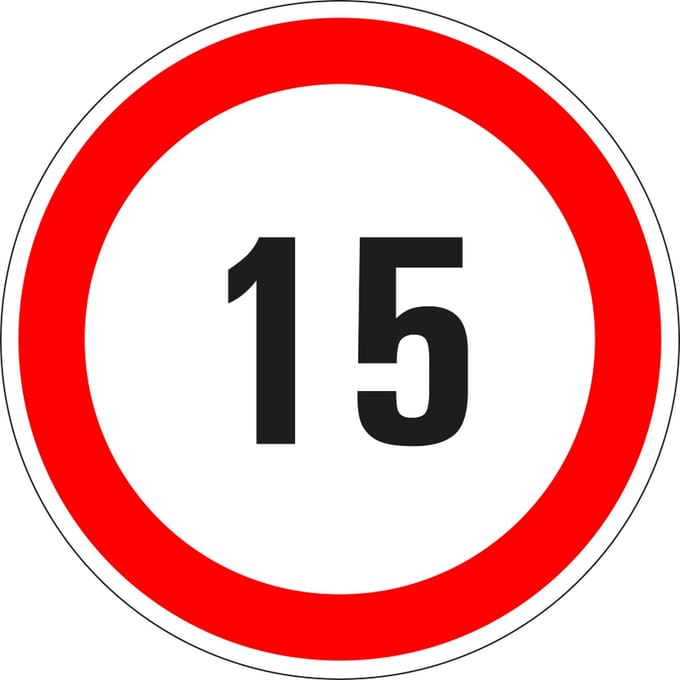 15 sticker - zelfklevende folie 300 mm