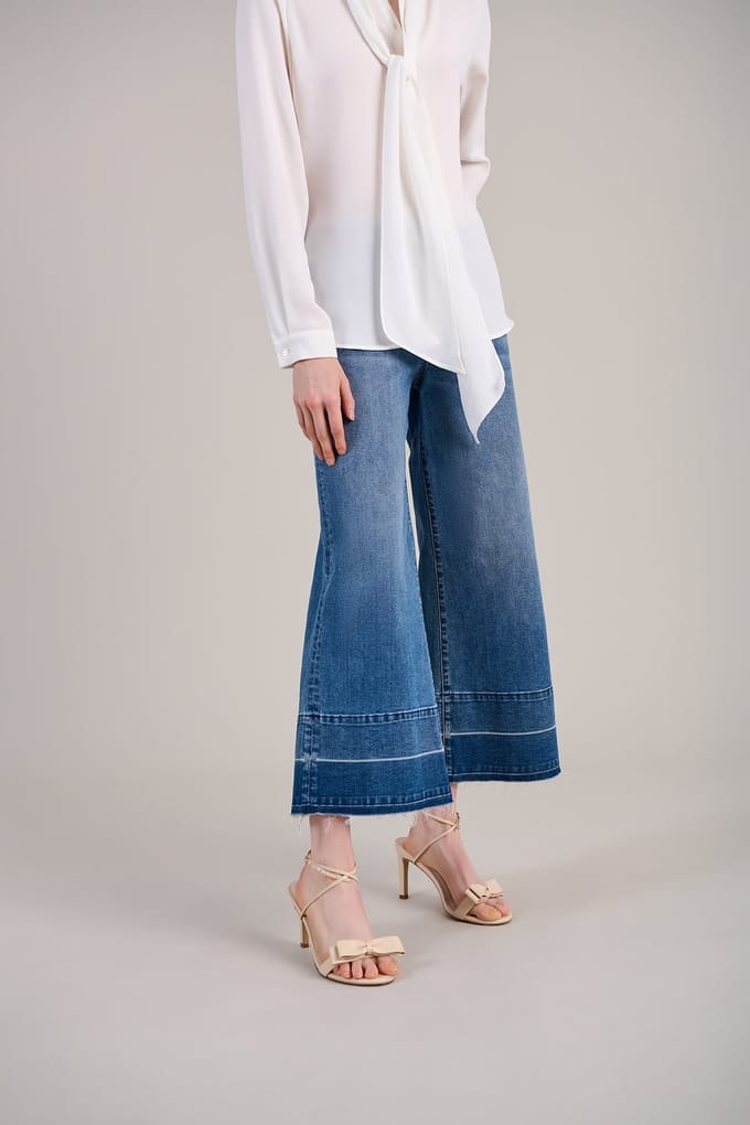Anne Fontaine Baiona Dark Navy Maat: 44 | Flared Jeans Outlet | Dames | Blauw