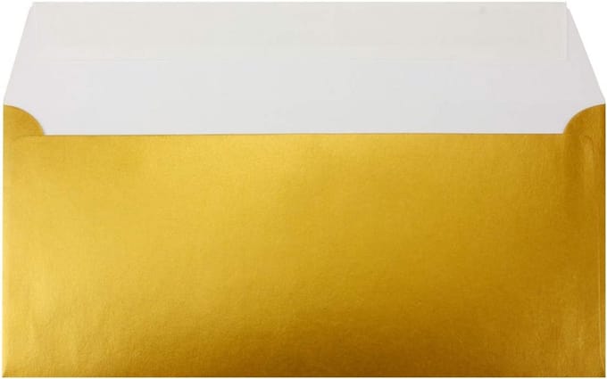 Lange Enveloppen DIN, Goud, Exclusief Venster, 500 Stuks