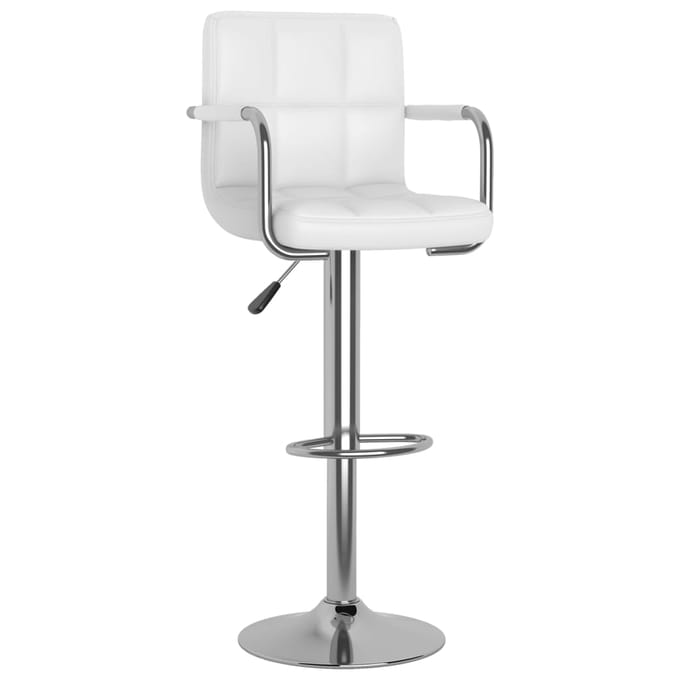 vidaXL - Barstoelen - 2 - st - kunstleer - wit