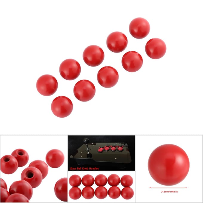 10 stuks Universele Draaibank Tractor Machine Plastic Ronde Kogel Knop Handgreep (Rood AM8*25) rood