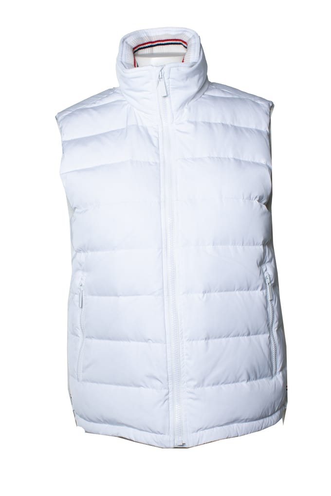 Thom Browne, gewatteerde gilet in wit