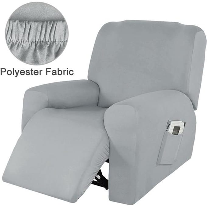 Fluwelen Lazy Boy Fauteuil Sofahoes Stretch Fauteuil Hoge Kwaliteit Sofahoes Voor Woonkamer Fauteuil Sofa gray