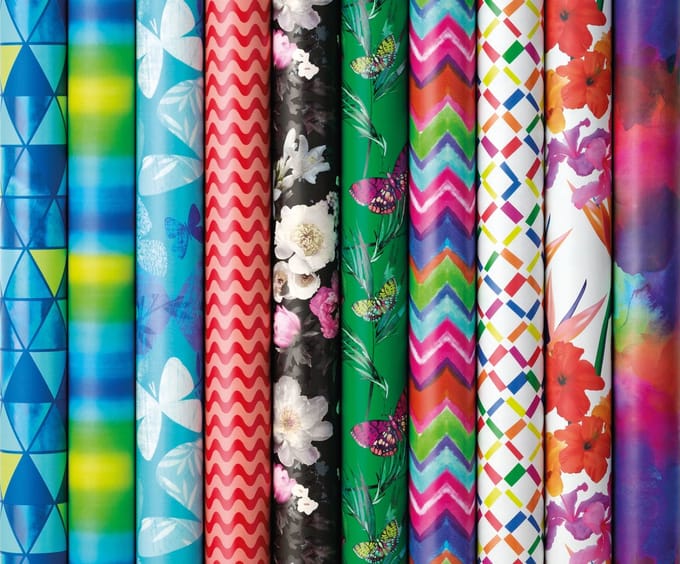 Premium luxe cadeaupapier inpakpapier - 200 x 70 cm - 3 rollen