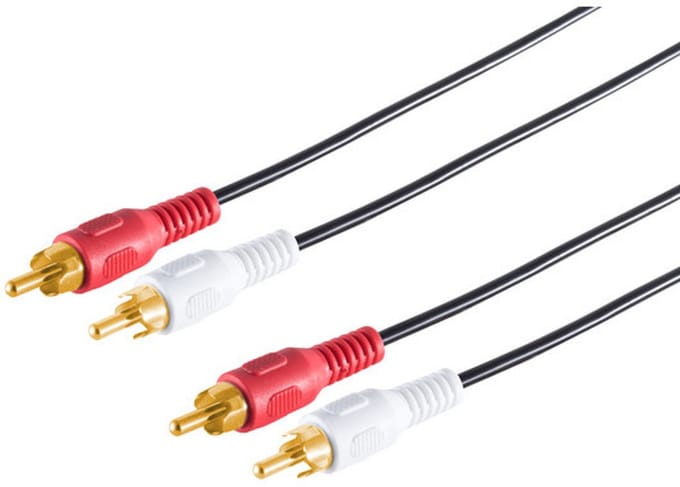 2 Cinchstecker/ 2 Cinchstecker , vergoldet, 0,5m