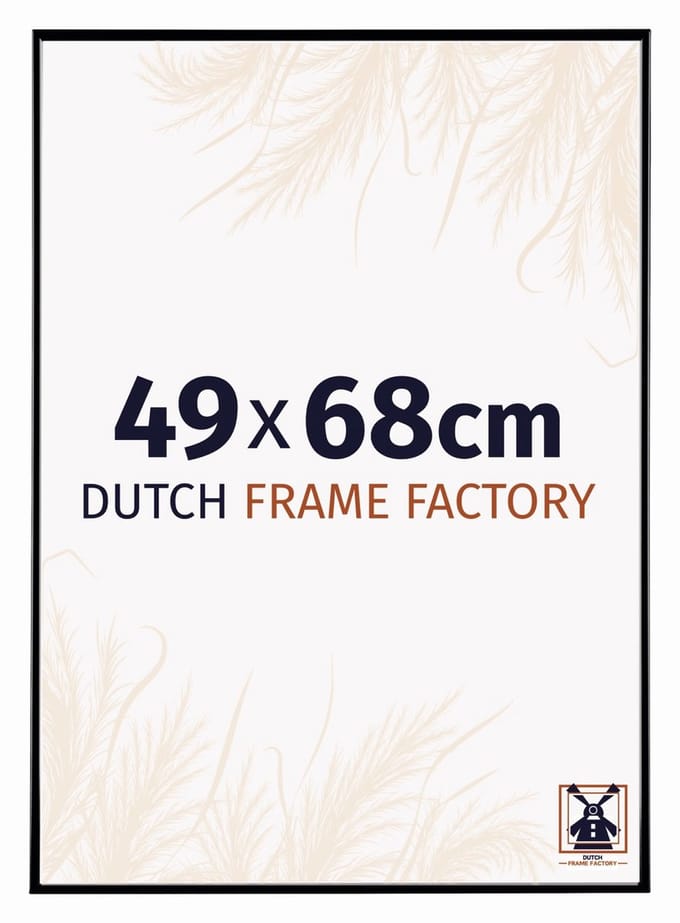 Fotolijst 49x68 cm - Kunststof - Zwart Hoogglans - Easy