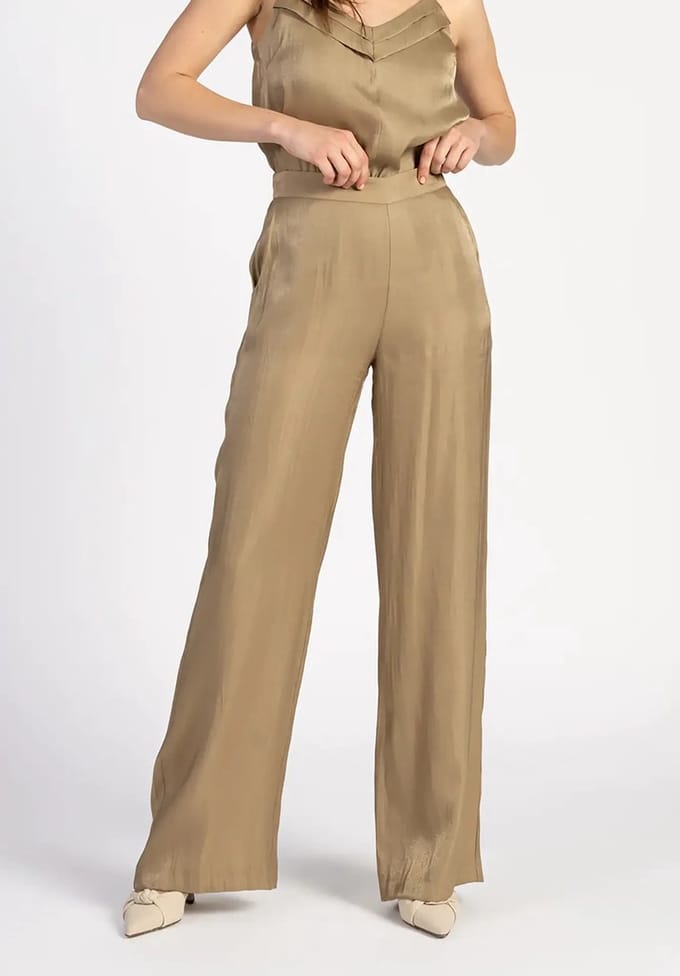 AAIKO Searle Shimmery Vis 355 Broeken Dames - Groen - Maat XL