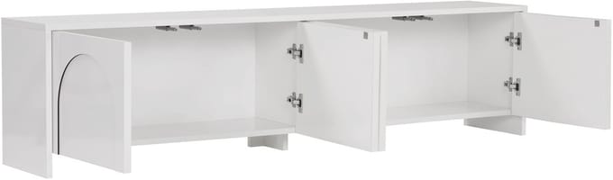 Skye Decor, Tv-standaard, Aurelia - White, Gemelamineerde spaanplaat, Wit, 180 x 32 x 45 cm