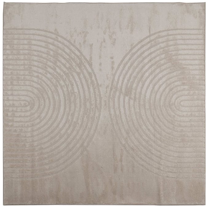 vidaXL - Binnen - kleed - GALATI - Beige - 120 - x - 120 - cm - Polyester