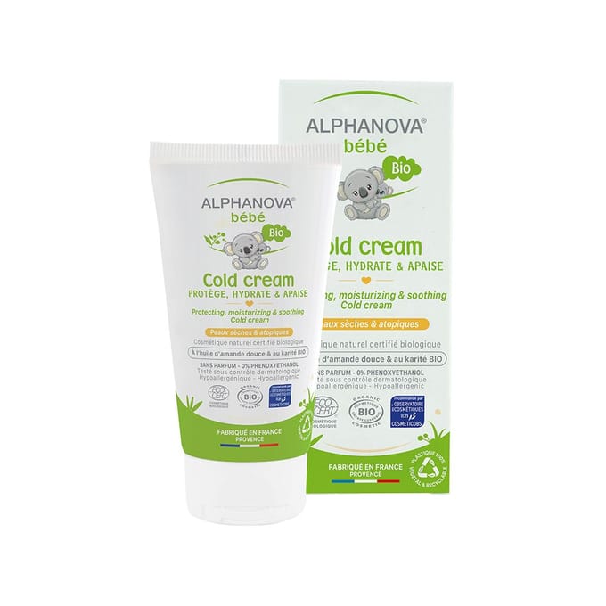 Alphanova COLD CREAM CERTIFIED ORGANIC - DRY & AGREED HUID | ALPHANOVA BÉBÉ 50 Huidcrème