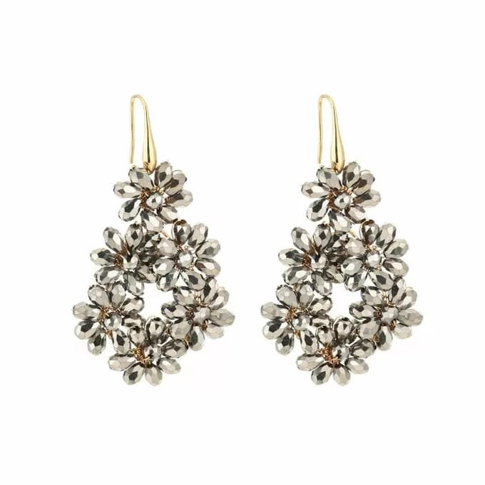 Bijoutheek Oorhangers 6 Bloemen Zilver