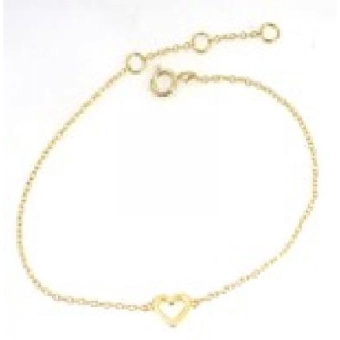 Twice As Nice Halsketting in zilver, open hartje 45cm