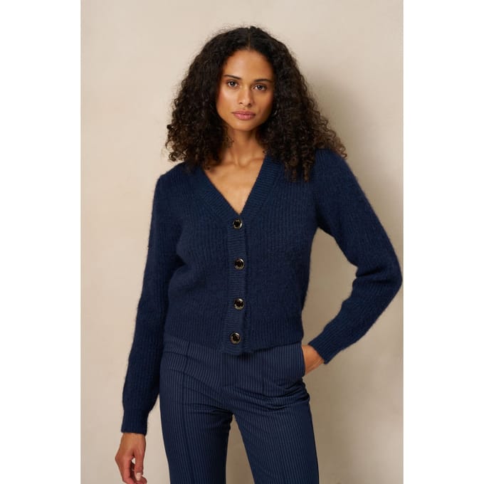 Cardigan Lily - Classic V-Neck | Dark Blue