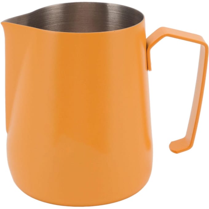 Pichet à lait 450 ml en acier inoxydable 304 pichet à vapeur pichet mousseur à lait pour café orange