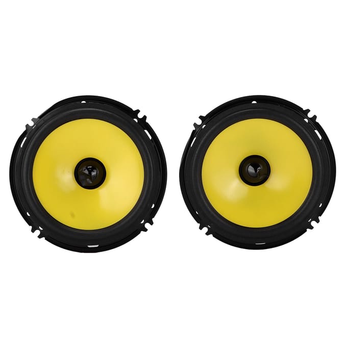 2 stuks 4-weg tweeterluidspreker 600W Hoge Efficiëntie Luid Duidelijk Geluid Universeel voor Auto Audiosysteem yellow