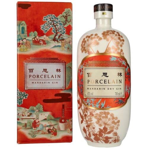 Porcelain Shanghai MANDARIN Dry Gin 43% Vol. 0,7l in geschenkverpakking