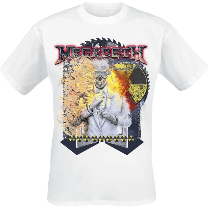 Megadeth T-shirt - Vic Sawblade - S tot 4XL - voor Mannen - wit