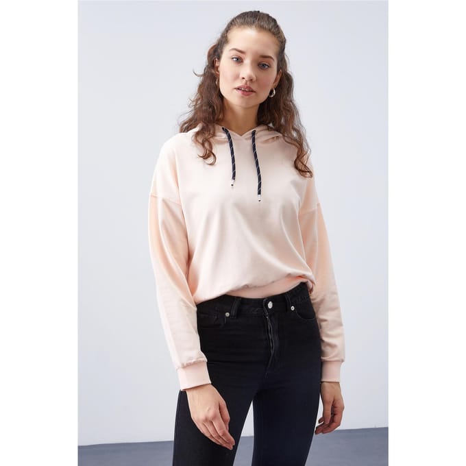 Ontspannen Hooded Sweatshirt met Strikdetail