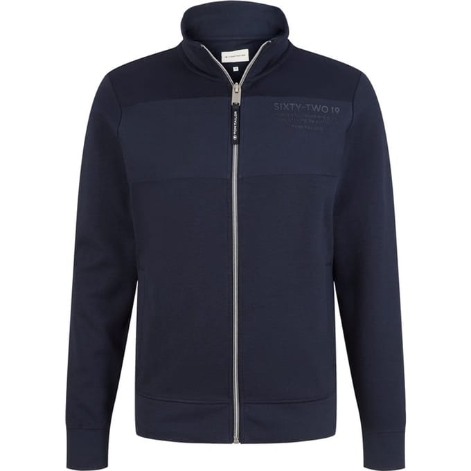 TOM TAILOR - Maat L - stand-up sweat jacket Heren Trui
