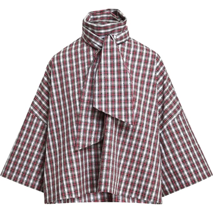 Essentiel Antwerp Pussy Bow Tie Top Tops Rood Kefir