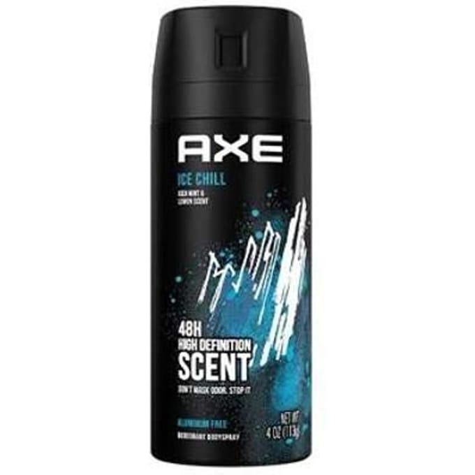 Lichaamsspray - AXE - ICE CHILL - 150ml - IJsmenthol - 48u bescherming - Recyclebare verpakking