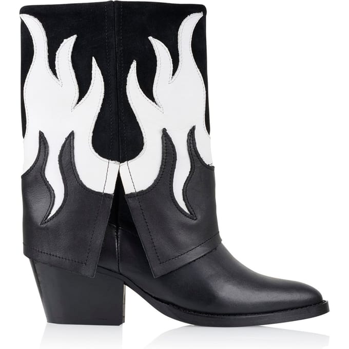 DWRS label Barbados Black / White Größe: 36 | Stiefel Outlet | Damen | Schwarz