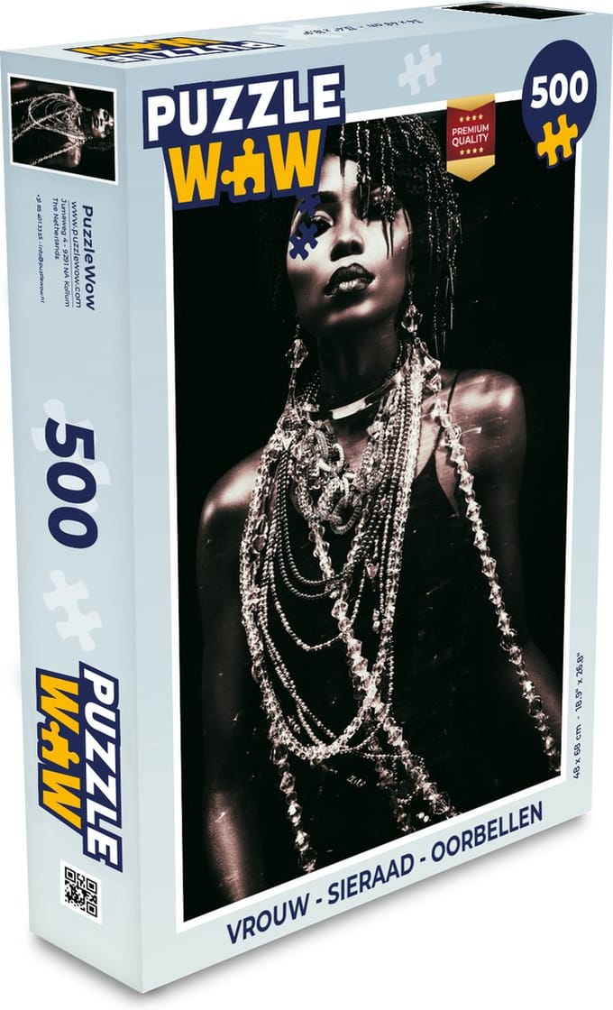 Puzzel Vrouw - Sieraad - Oorbellen - Legpuzzel - Puzzel 500 stukjes