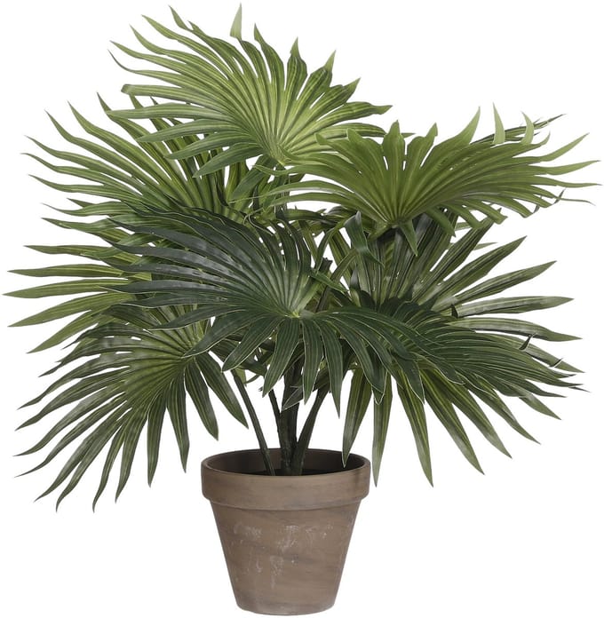 Mica Decorations Palm Kunstplant in Bloempot Stan - H40 x Ø35 cm - Groen